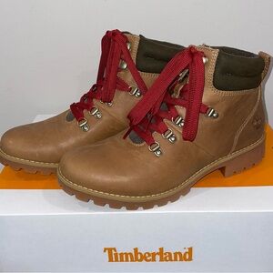Timberland Brown Leather Boots Size 7 Ellendale Ankle New in Box